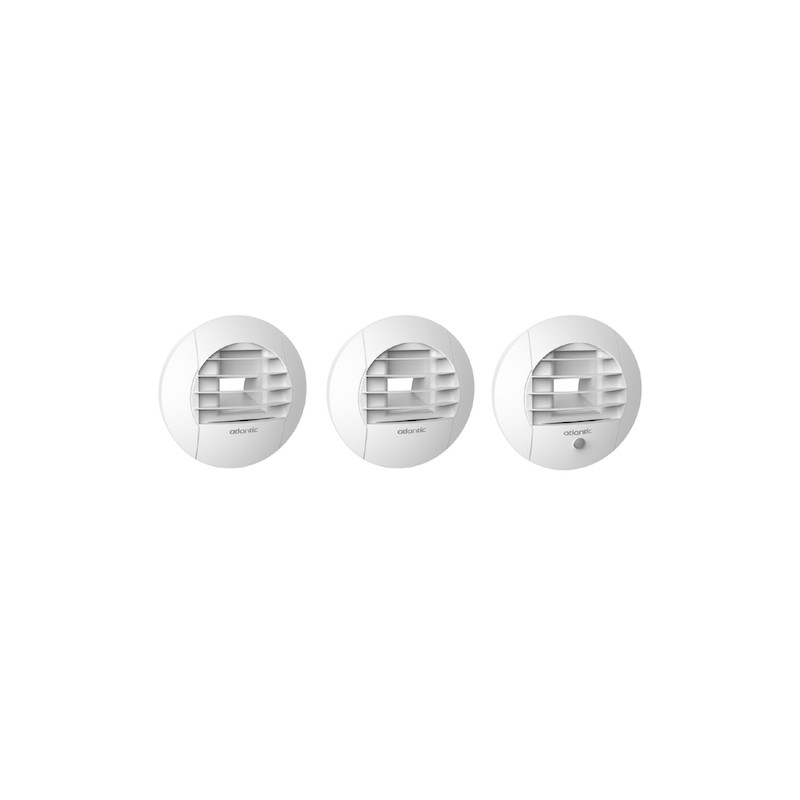                         Kit de 3 bouches hygroréglables B T3 - Piles - 7 manchons à griffes - Pour cuisine, salle de bains et WC