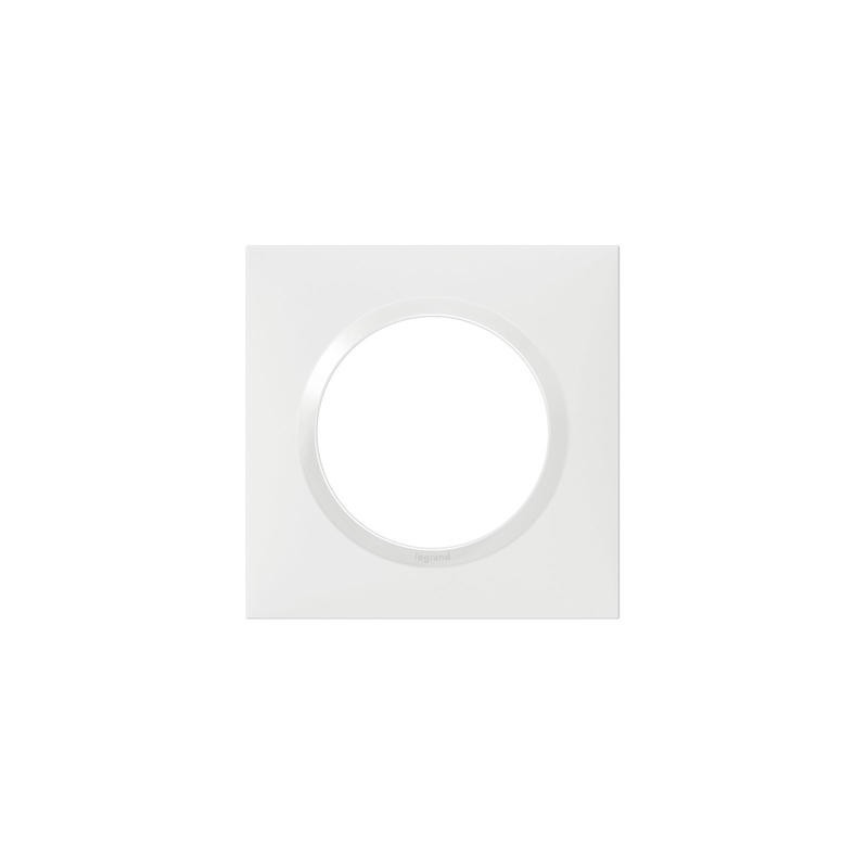                         Plaque carrée monobloc Dooxie - 1 poste- Blanc