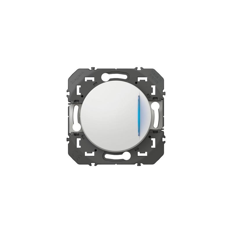                         Poussoir Dooxie 1 poste - 6 A - 250 V - Blanc