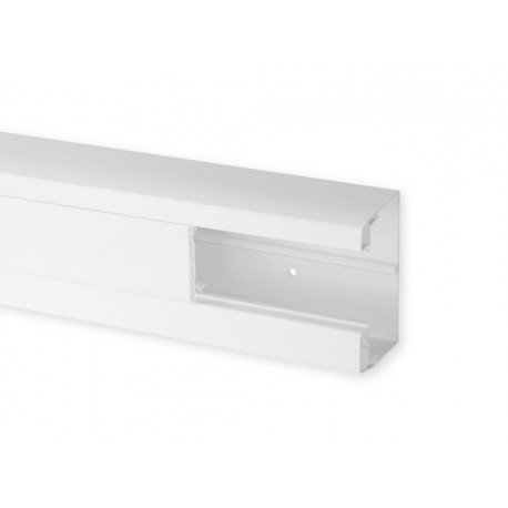 Goulotte d'installation TA-C45 90x55mm - Barre de 2m - 1 compartiment - Blanc
