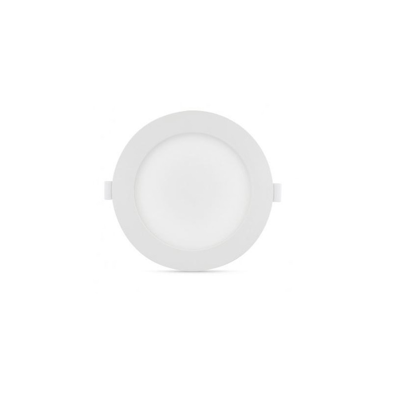                         Spot plat blanc - Plafonnier LED 12W Ø 170mm - 3000K - 1000 Lm - avec alimentation 