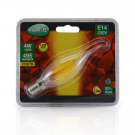 Ampoule LED à filament COB - E14 - 4W - 2700°K - Non dimmable (blister)
