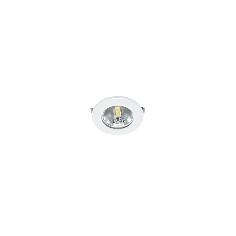                         Spot LED  encastré S1200 - 1,8W - 3000K - Rond - Plastique - Blanc - Non dimmable